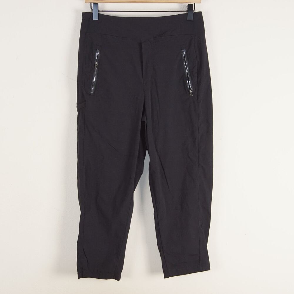 Athleta Trekkie Relaxed Mid Rise Black Jogger Womens Sz 4 Hemmed 21"